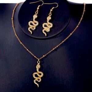 Gold Snake Jewelry Set
